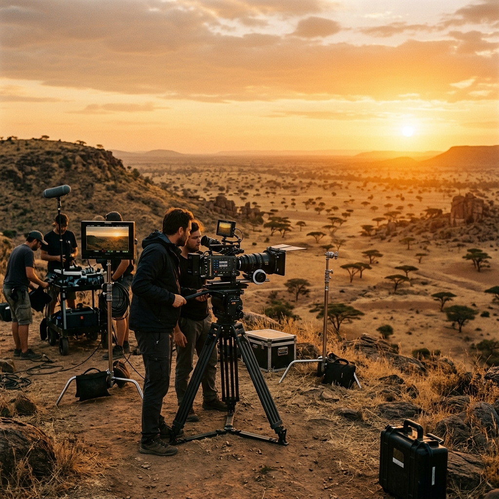 Camera Set Up at Sunset